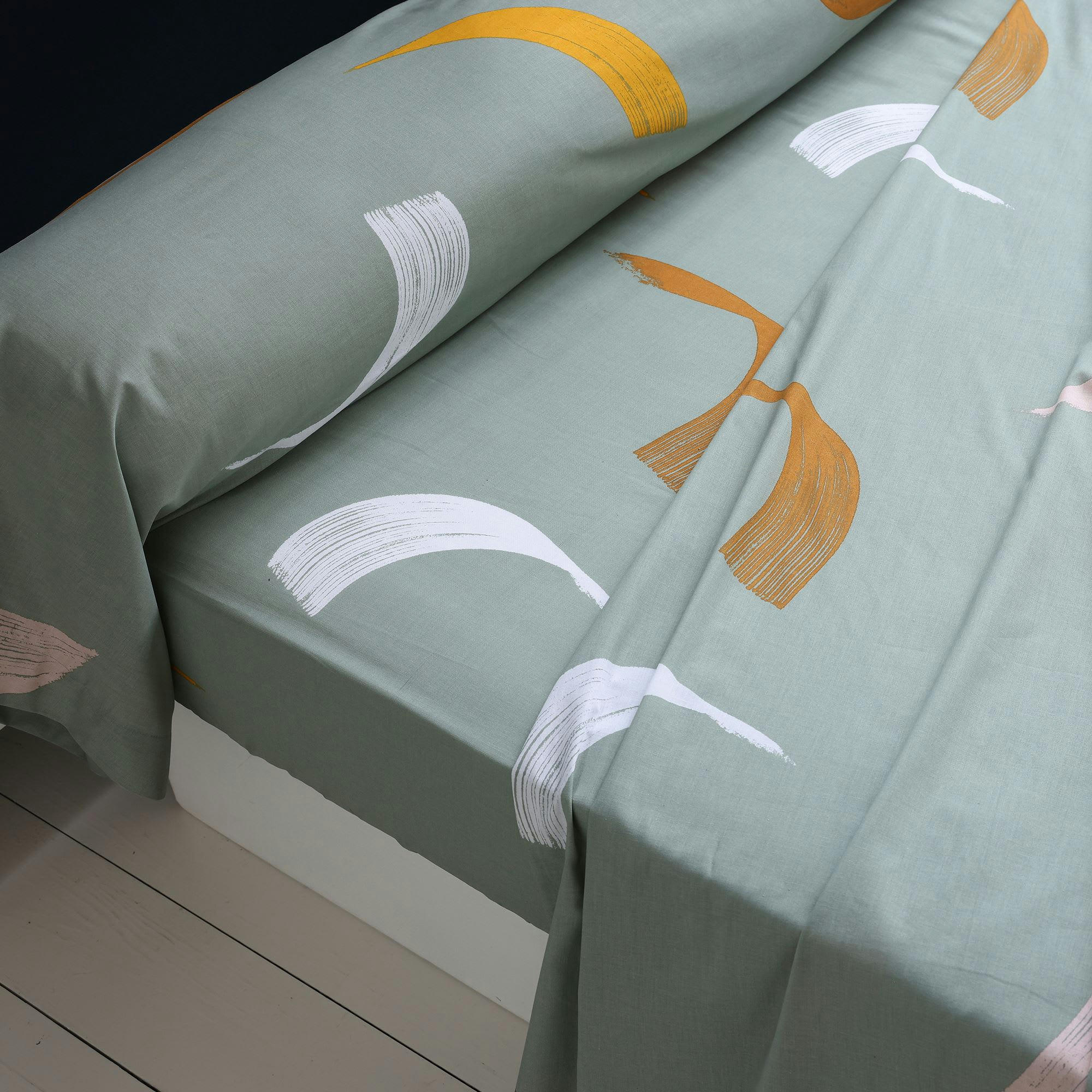 ABSTRACT - Drap-housse 160x200x28 gris en coton