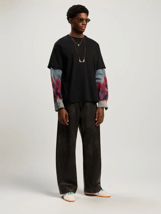 Flames Hybrid Long-Sleeve Shirt