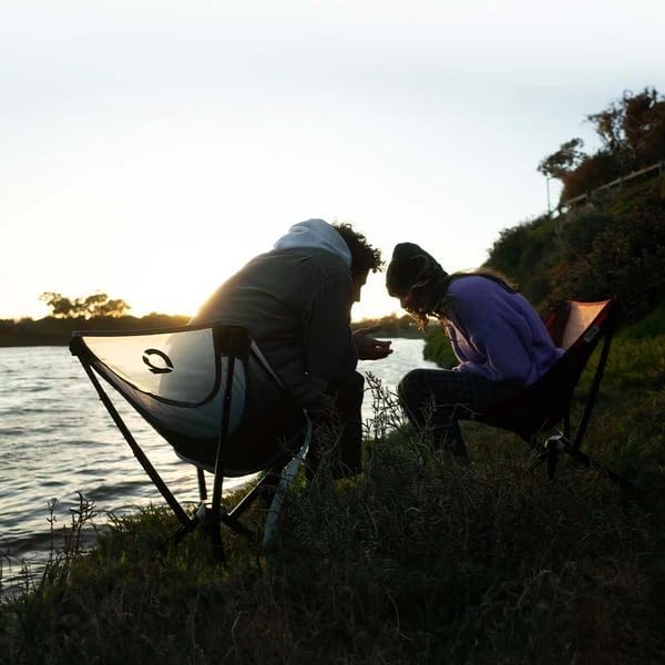CLIQ ClassiQ 2.0 Camping Chair with Carry Bag - Portable Folding Chair & Bag for Outdoors - Reinforced 400 lb Capacity - Quick-Setup Travel Chair for Camping, Beach & Hiking - Ultimate Grey