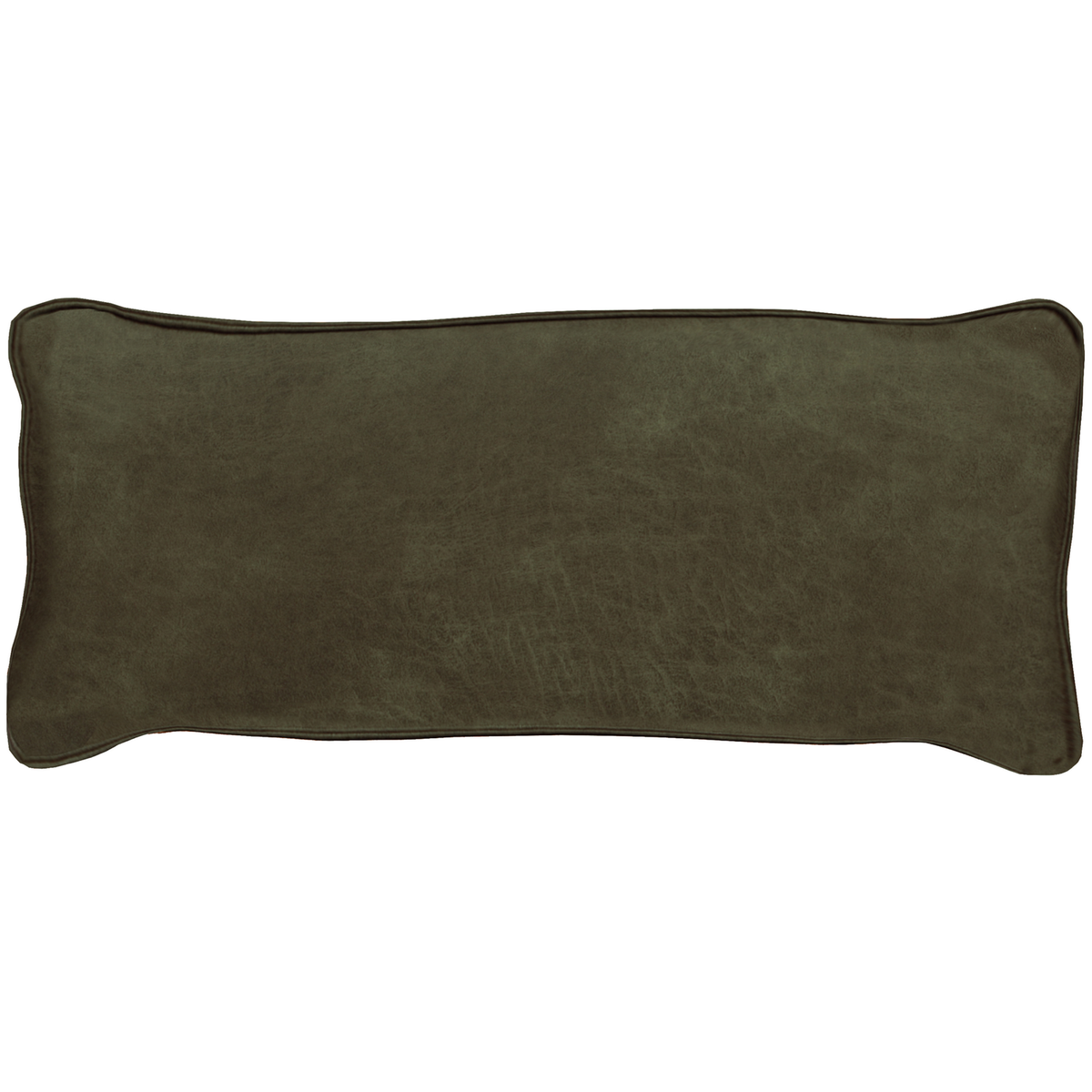 WOOOD kussen Bean - Recycle Leer - Army - 30x70x20