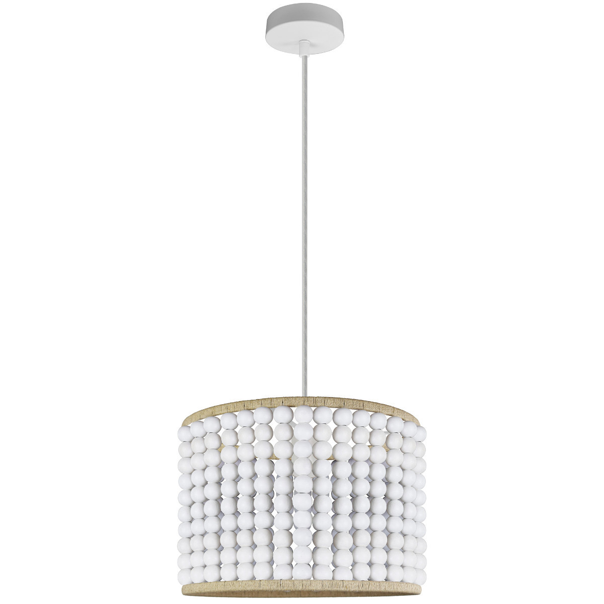 Lampa wisząca biało-brązowa RIBE1xE27x20W wym: 120x20x30 cm Polux