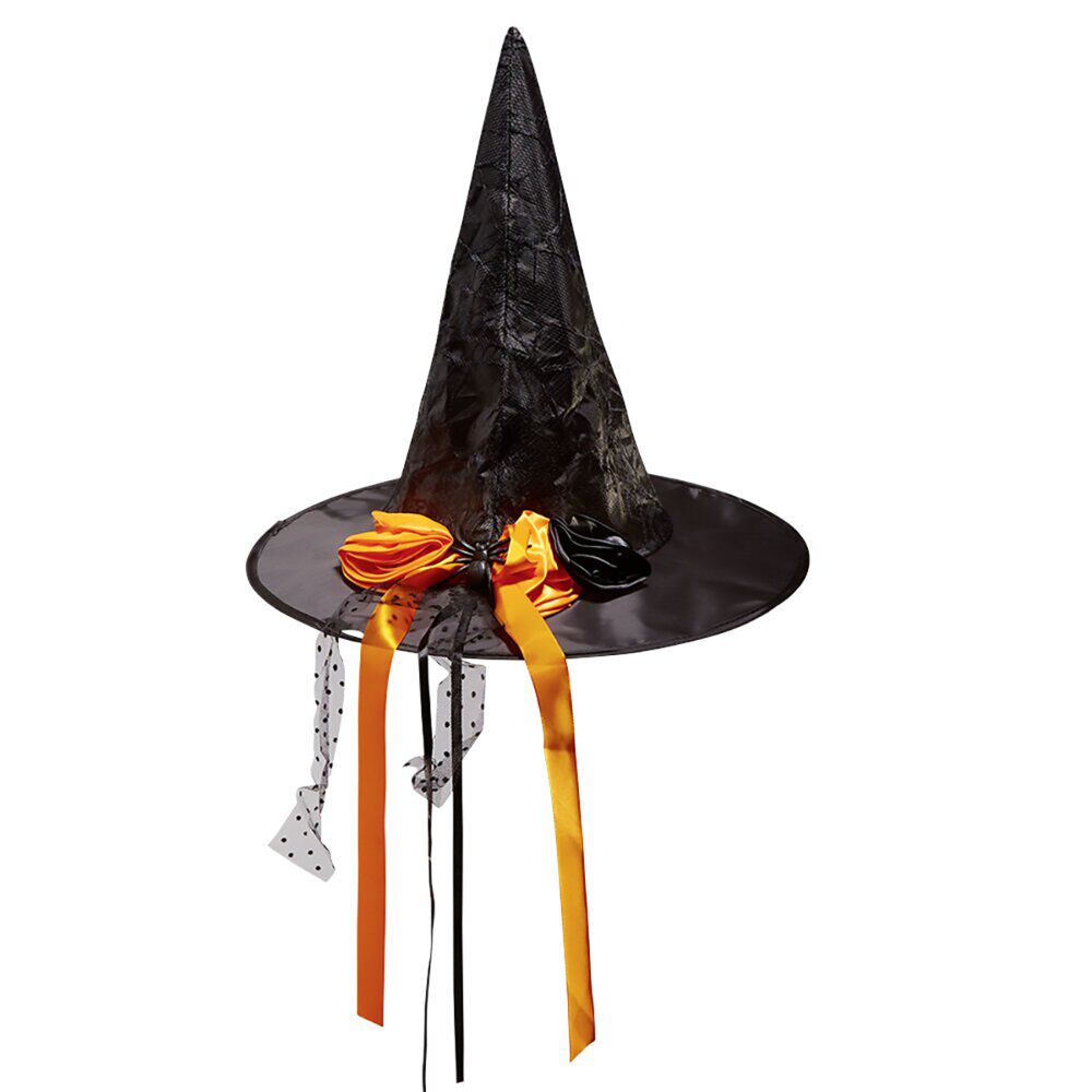 Chapeau de sorcière Halloween avec noeud Ø38xH34cm