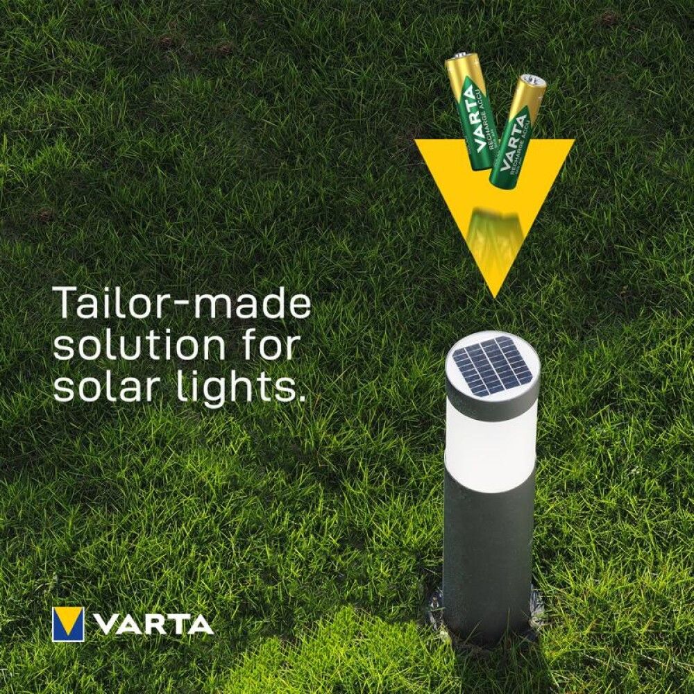 BATTERI VARTA RECHARGE ACCU SOLAR AAA 550MAH 2STK
