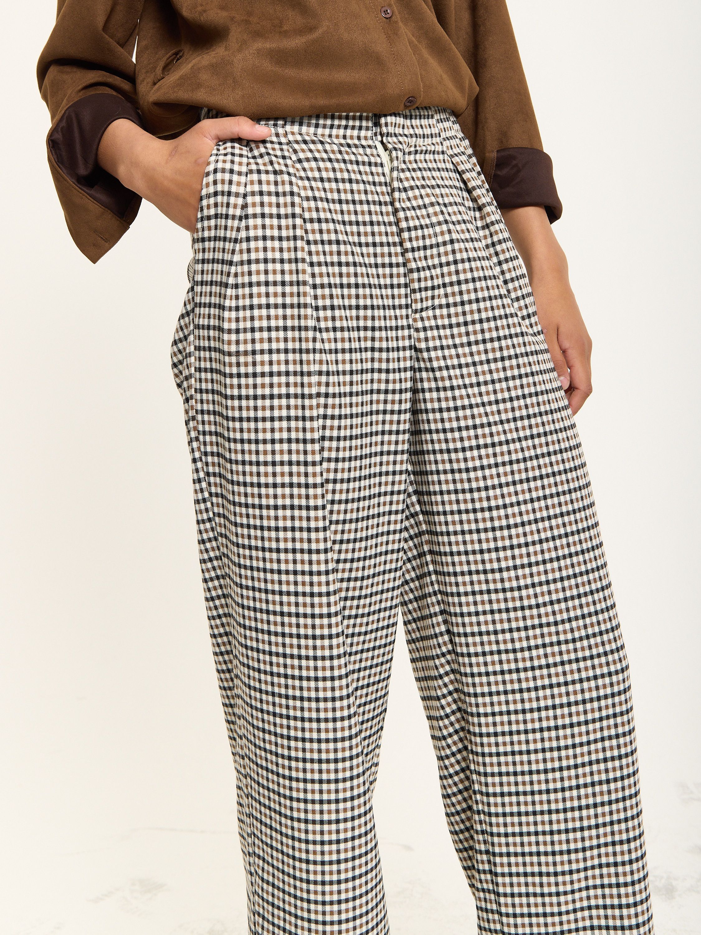 House of Holland Heritage Check Tailored Trousers