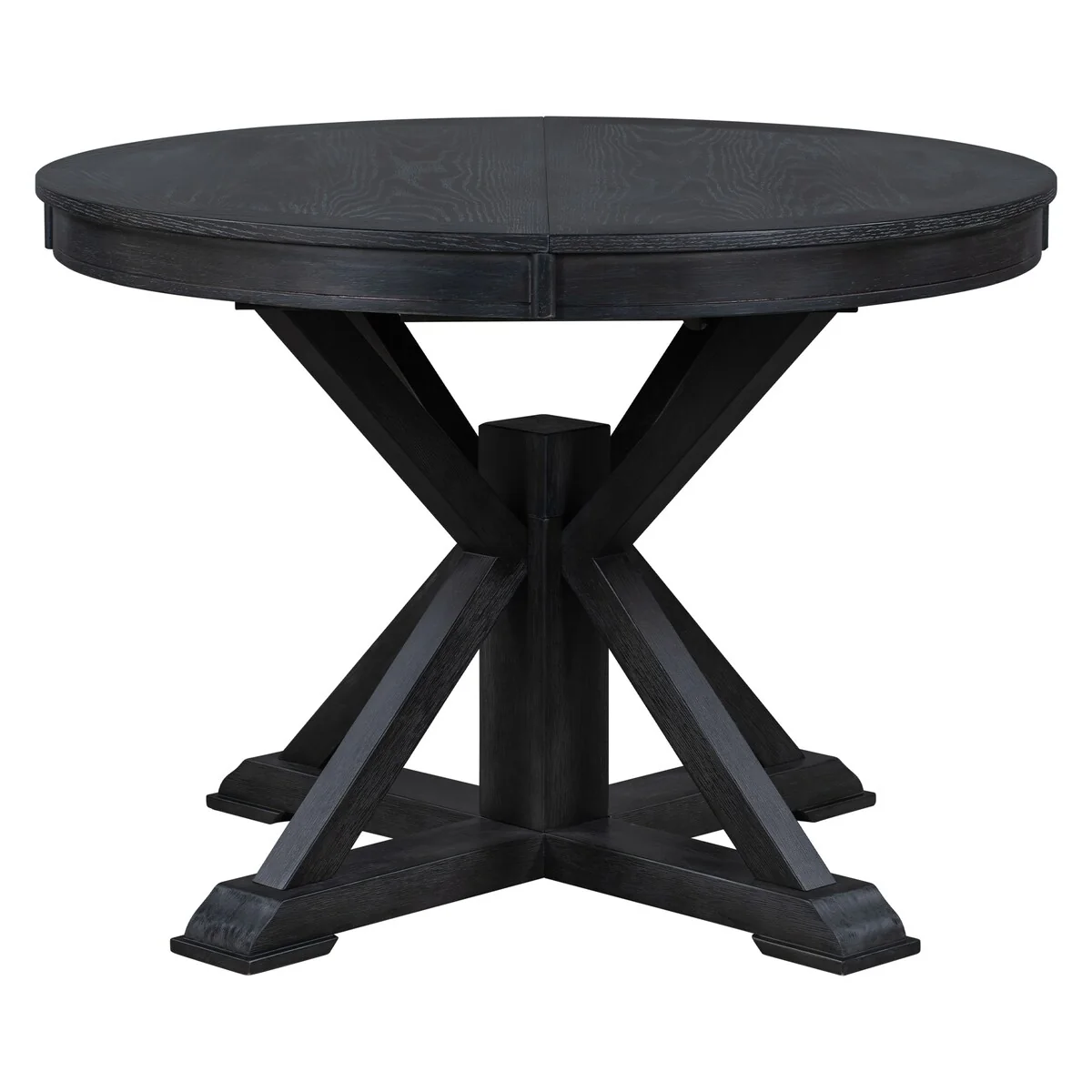 Retro Functional Extendable Dining Table with a 12 Leaf