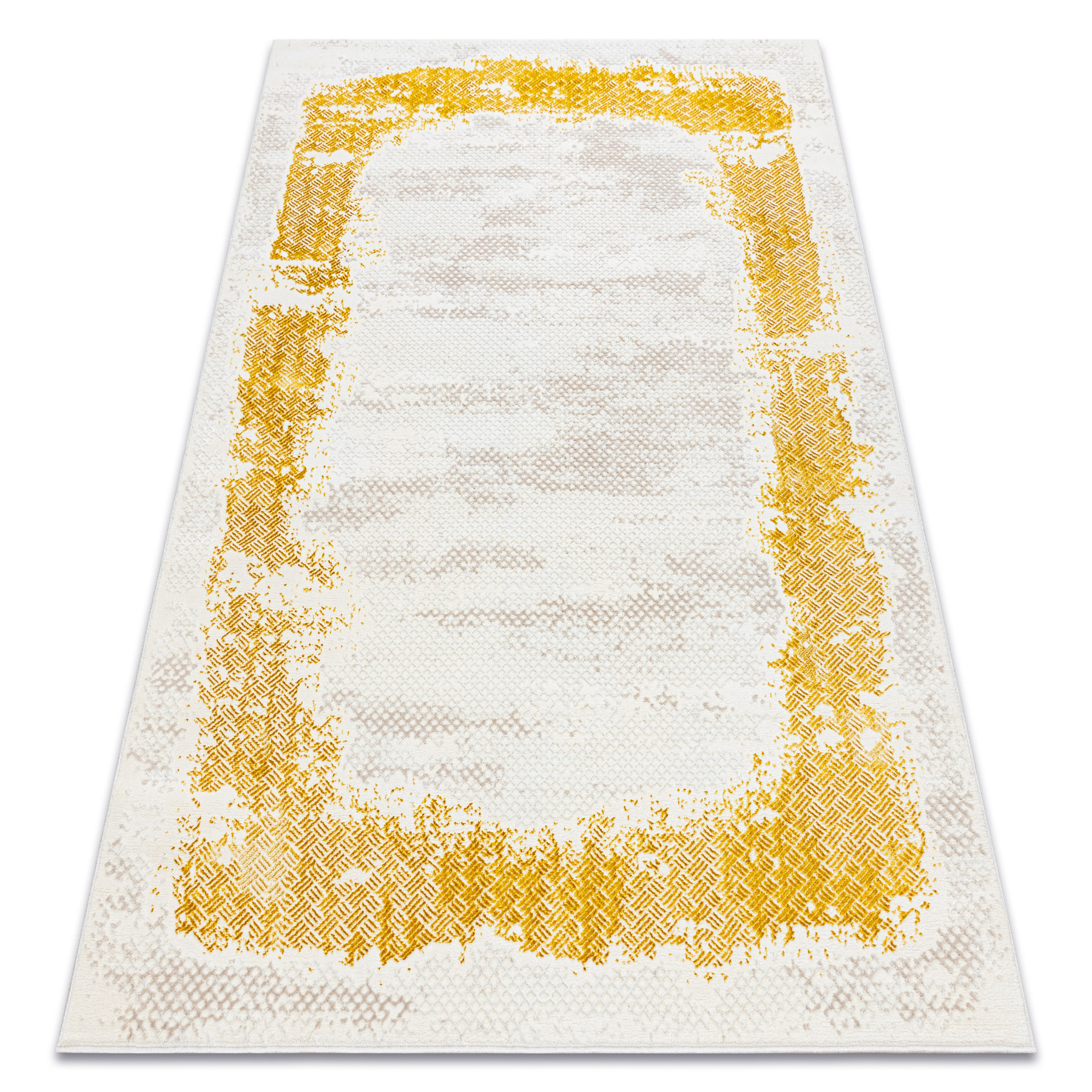 Dywan CORE 004A Ramka, Przecierany - Strukturalny, dwa poziomy 80x150 cm