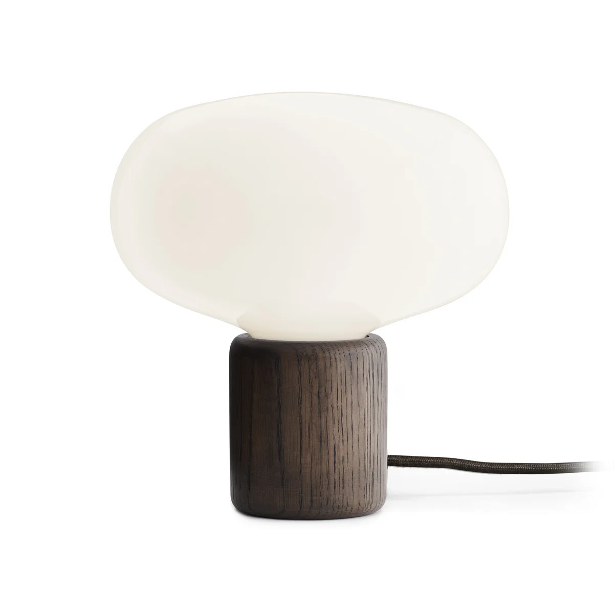 New Works - Karl-Johan Tischleuchte, Eiche geräuchert / Opalglas