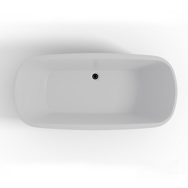Baignoire îlot rectangulaire Dune 170x80 cm, blanc, by Spalina
