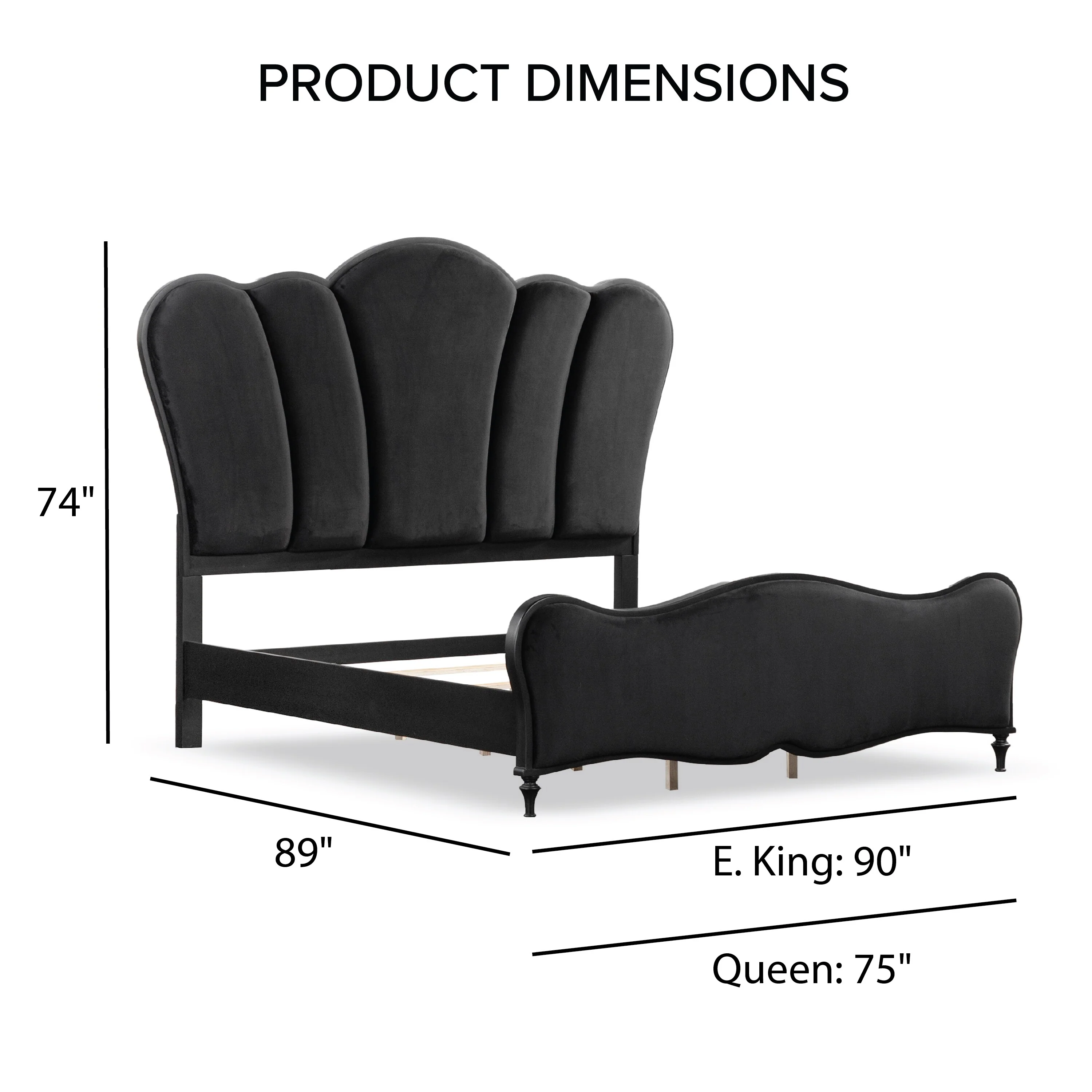 Furniture of America Seabliss Glam Solid Wood 5-Piece Bedroom Set
