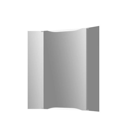 Spiegelschrank, BxHxT: 44,6 x 73,5 x 16,8 cm, transparent/weiß