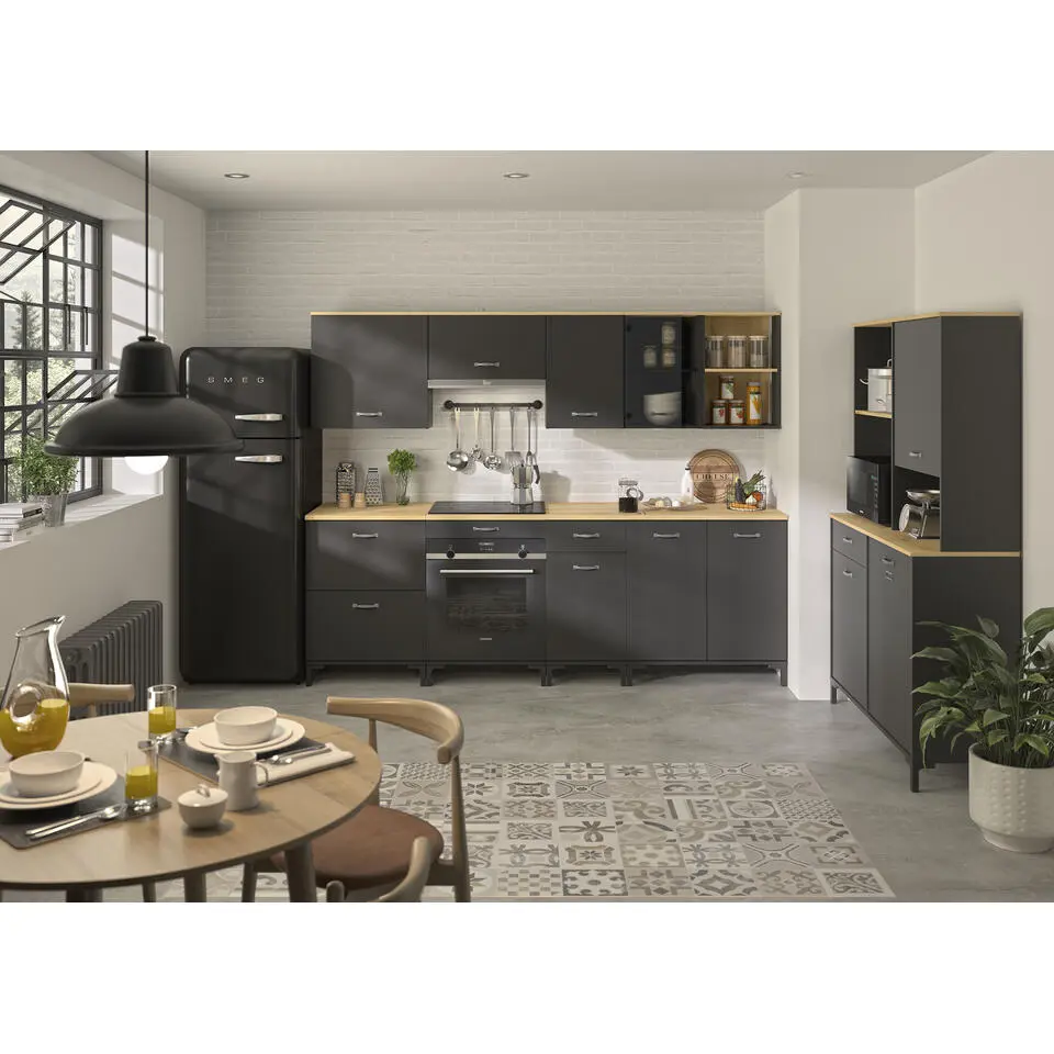 Keukenkast Manchester - 80 x 60 x 86 cm - Helvezia Oak