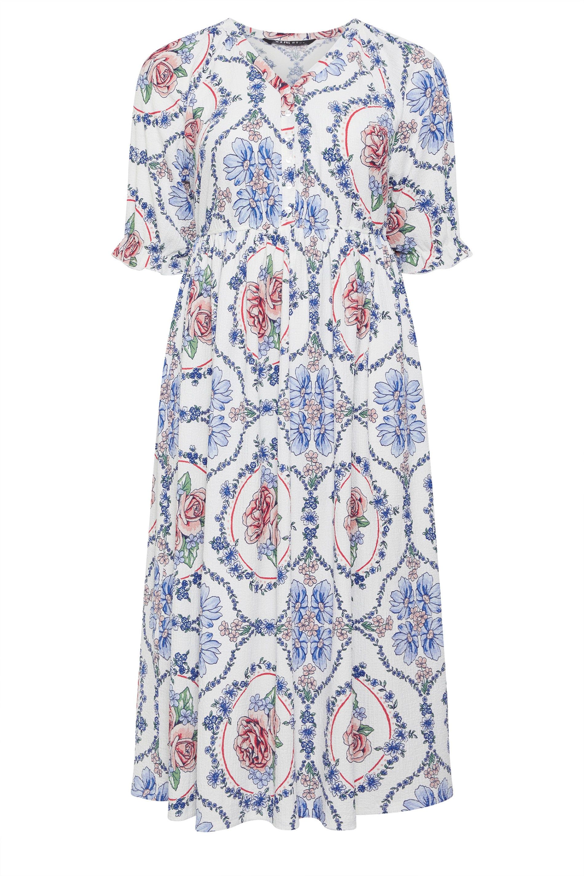 Yours Floral Raglan Sleeve Dress