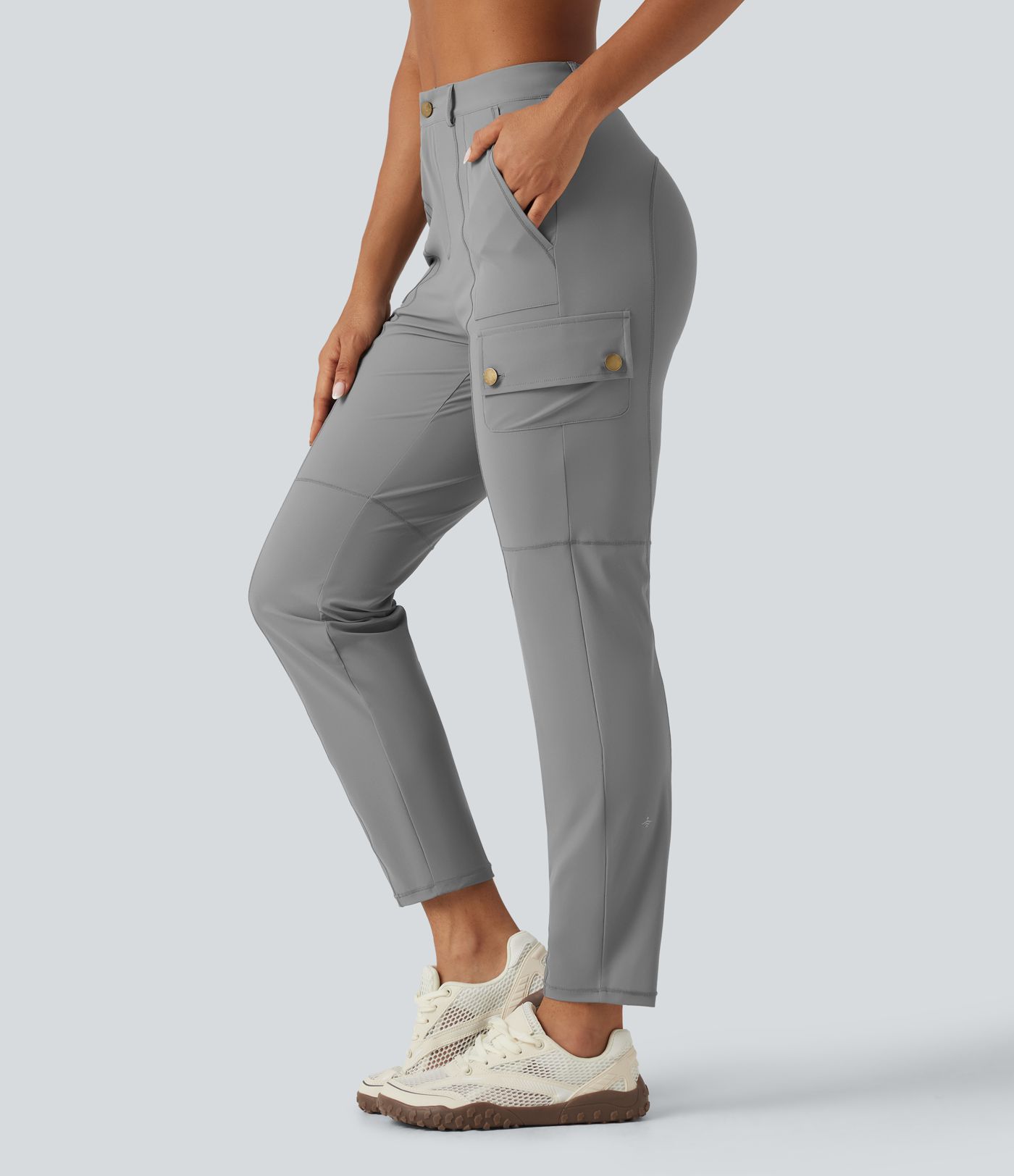 Pantalon cargo de randonnée effet frais InstantCool skinny taille haute uni avec poches