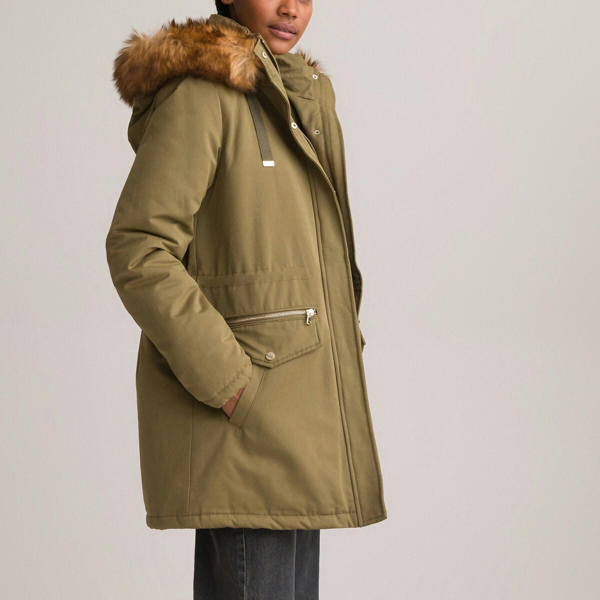 Parka mi-longue à capuche