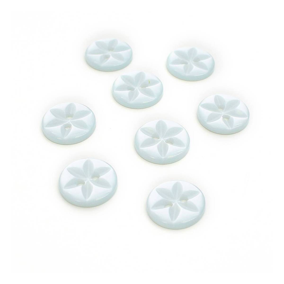 HemlineBaby Blue Basic Star Button 8 Pack