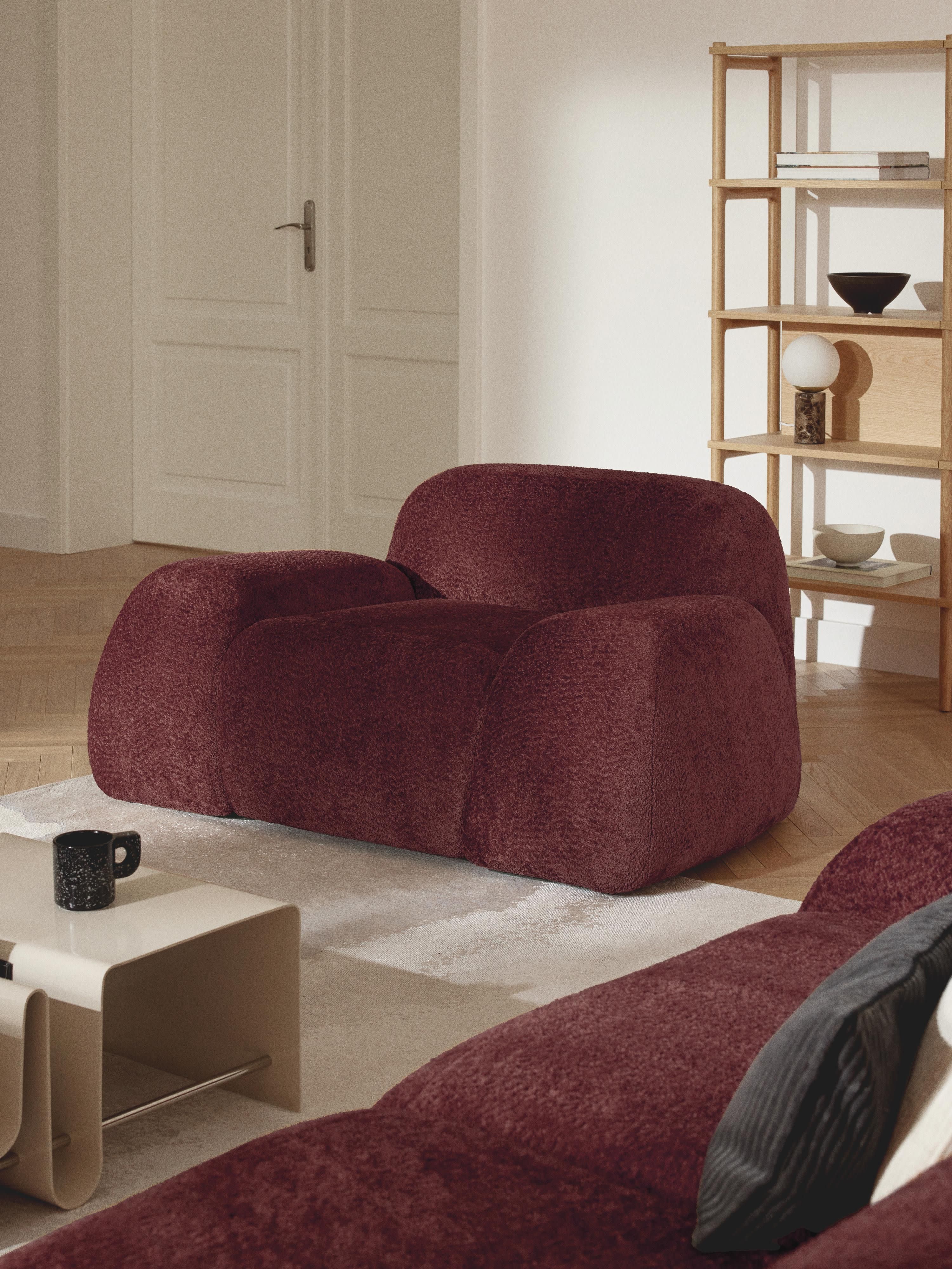 Loungesessel Wolke aus Teddy-Bouclé