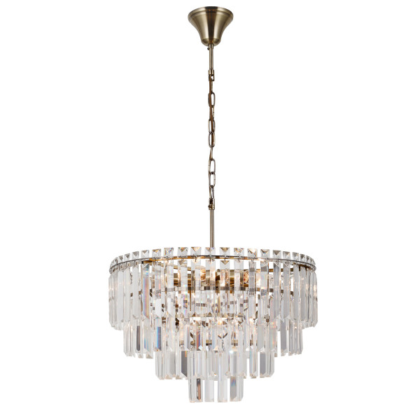 Żyrandol Buena łańcuch brąz antyczny 9xE14x40W wym:97x48x48cm IP20 Italux