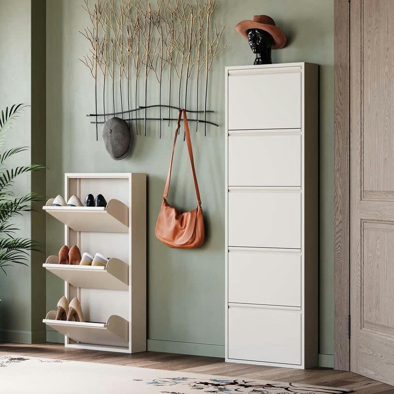 CARUSO - Casier à chaussures Caruso crème 5 tiroirs Kare Design