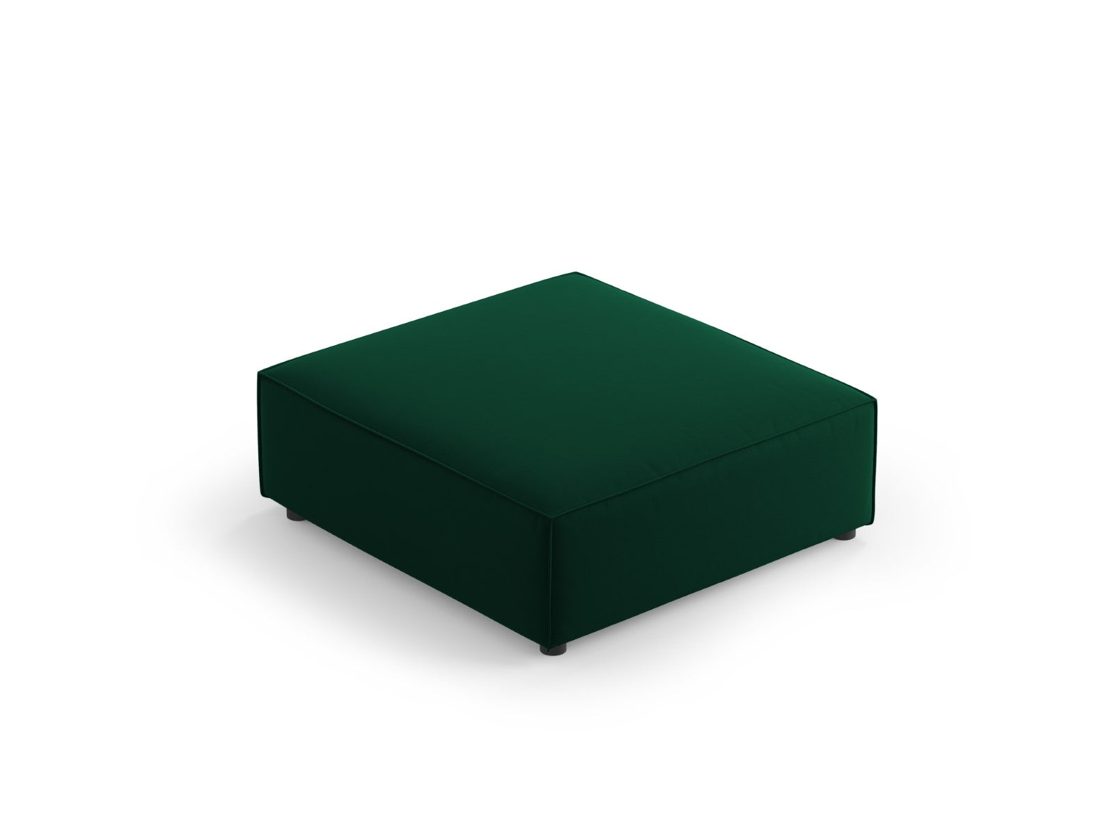 Cosmopolitan Design Poef Arendal flueel, flessengroen - 80x102x40cm