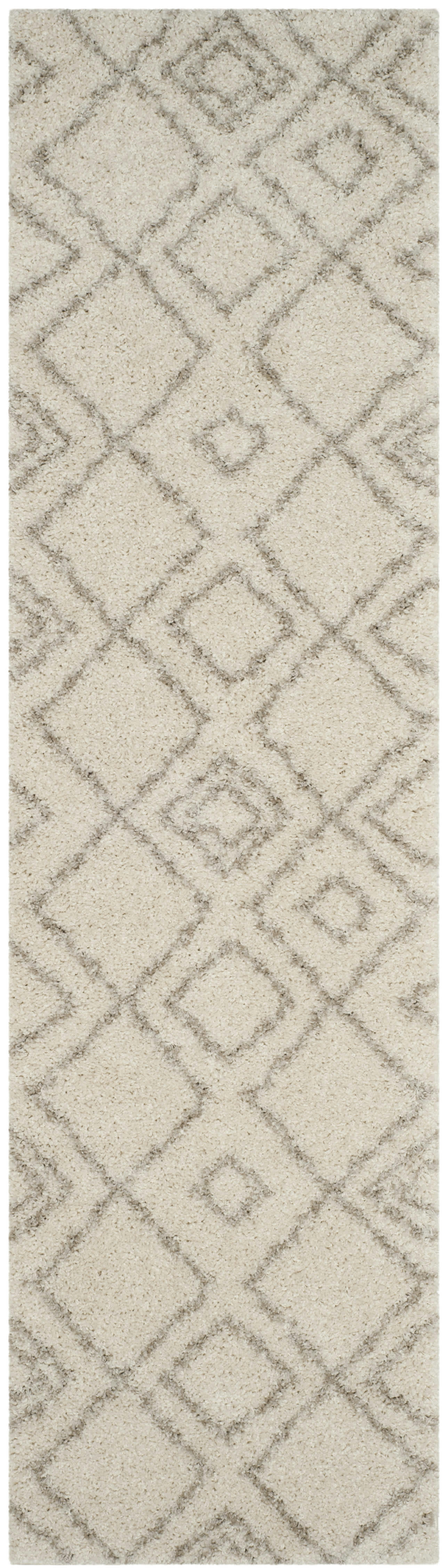 ARIZONA SHAG - Tapis de salon interieur en  ivoire & beige, 69 x 244 cm