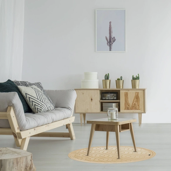 Vinyl Teppich »Elly«, BxL:68 cm x 68 cm, beige