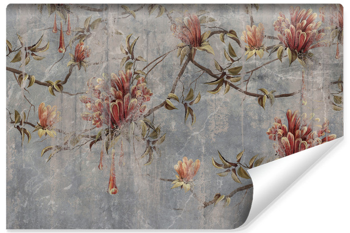 Fototapeta Kwiaty Na Betonie 90x60cm