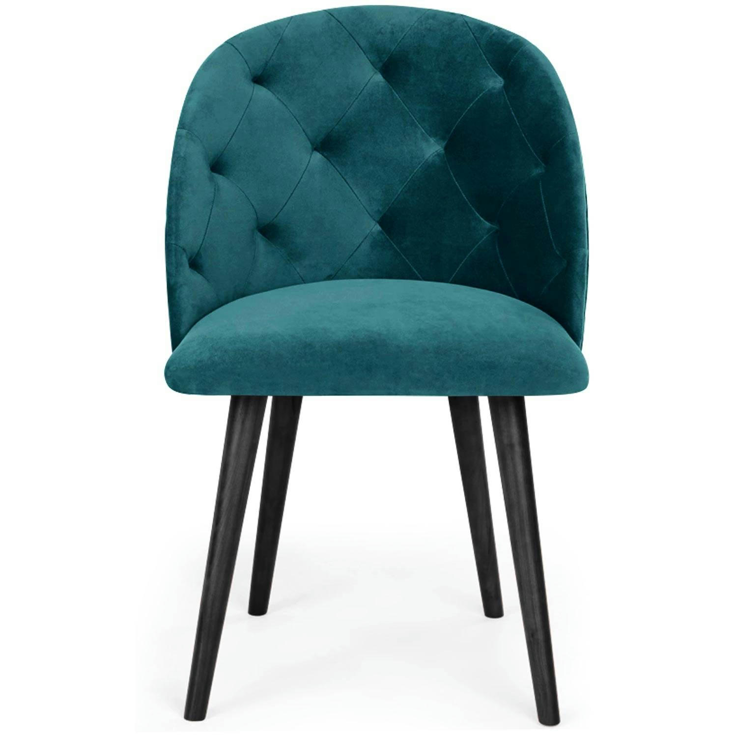 HONOR - Chaise velours vert
