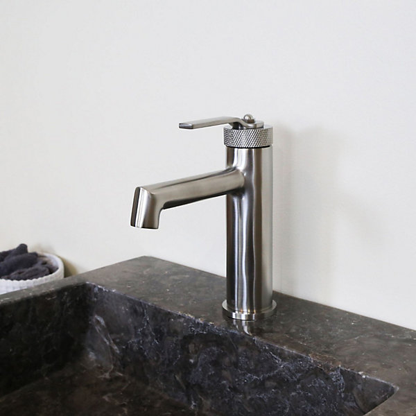 Mitigeur de lavabo bas façon inox Essebagno Molette