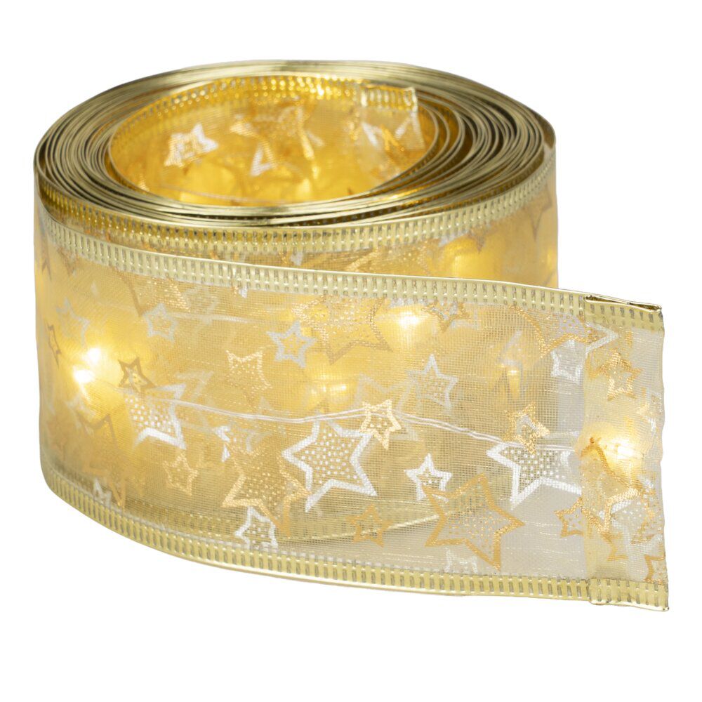 Ruban lumineux 50 LED tissu motif No&euml;l 5m (2 modèles)