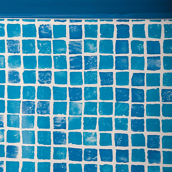 Liner Mosaïque pour Piscines Ovalles 915 x 470 x 132cm, épaisseur 50/100e, Système d'Accroche