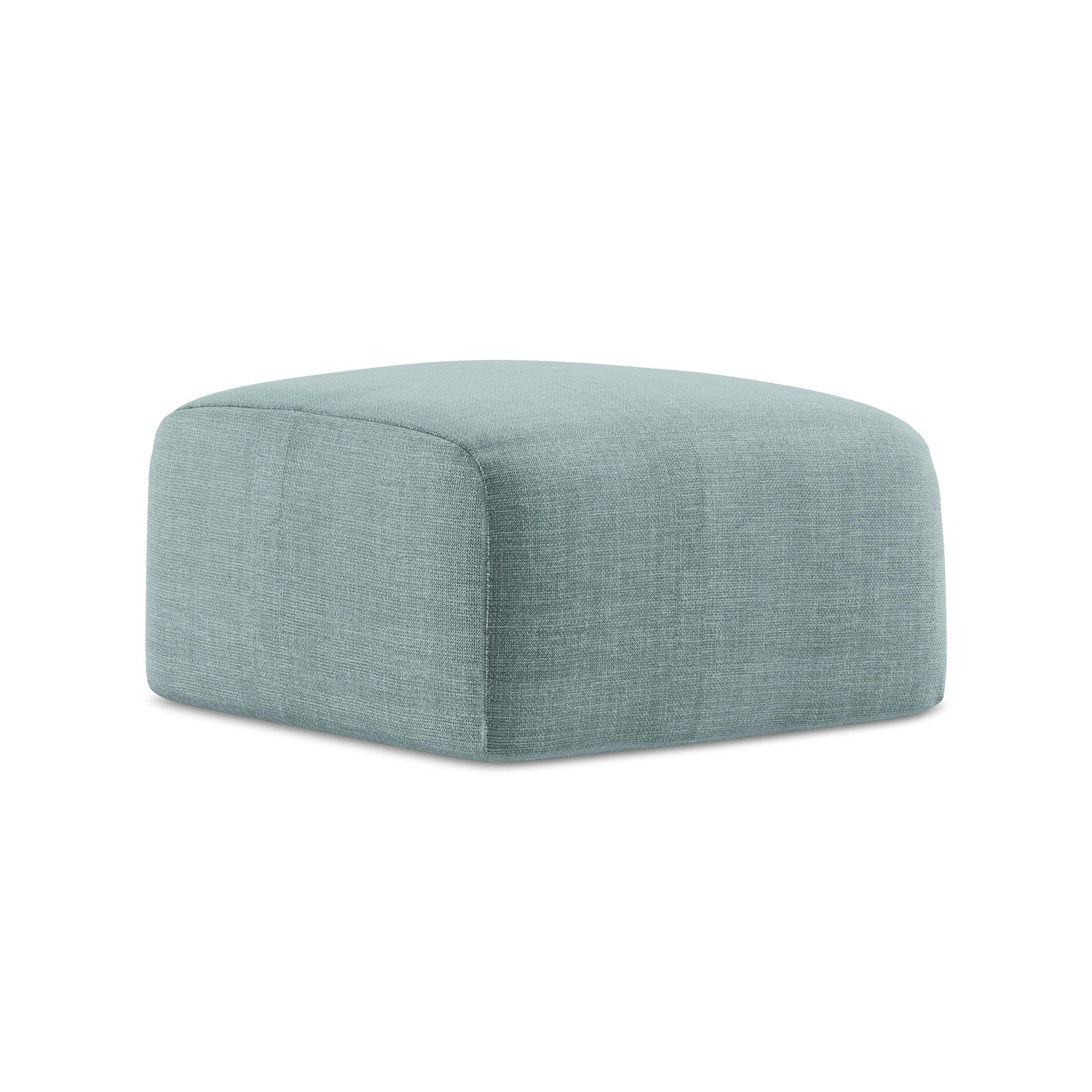 LaMiaSofa Poef Savona - textuurstof - jeans - 65x65x40