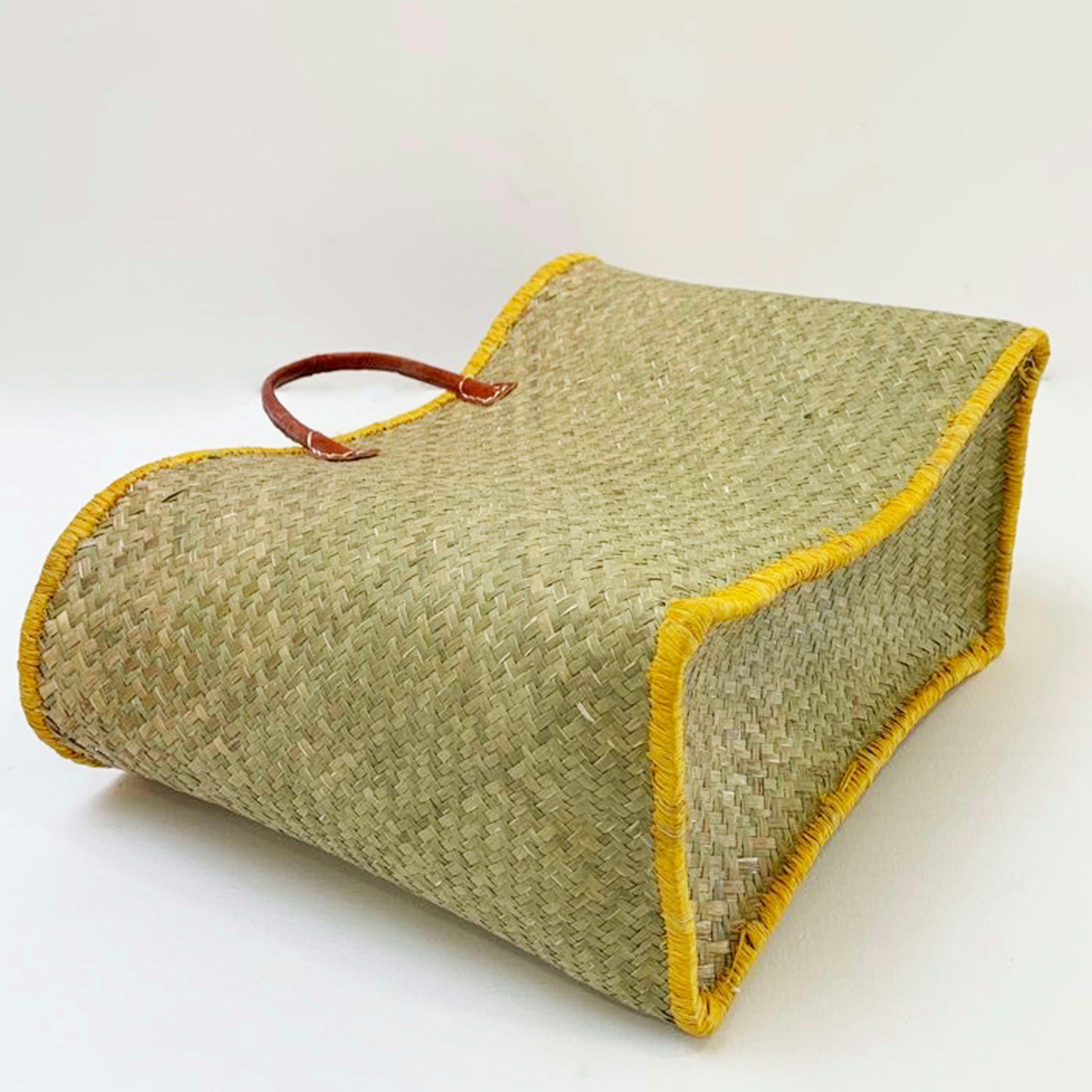 PANIERS PENJY GM - Panier  naturel et jaune safran penjy GM