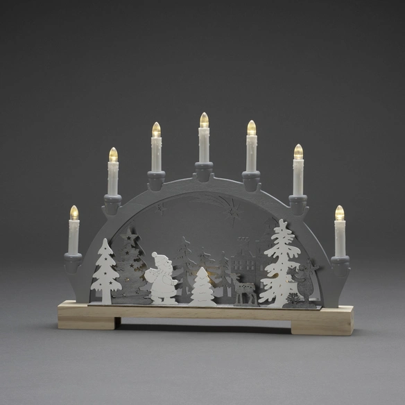 LED Holzsilhouette, Holz, BxHxL: 5 x 33 x 45 cm, inkl. Leuchtmittel