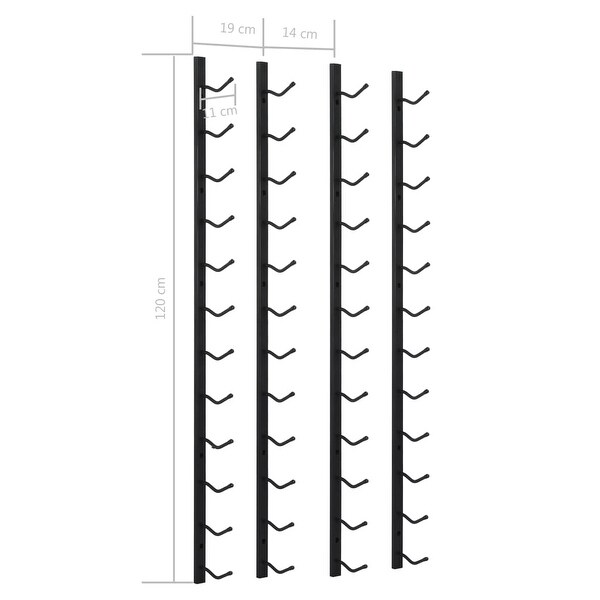 vidaXL Wall Wine Rack Bottle Holder Pantry Wall Mounted Storage Organizer