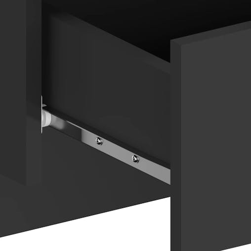 NNEVL Wall-mounted Bedside Cabinets 2 pcs Black