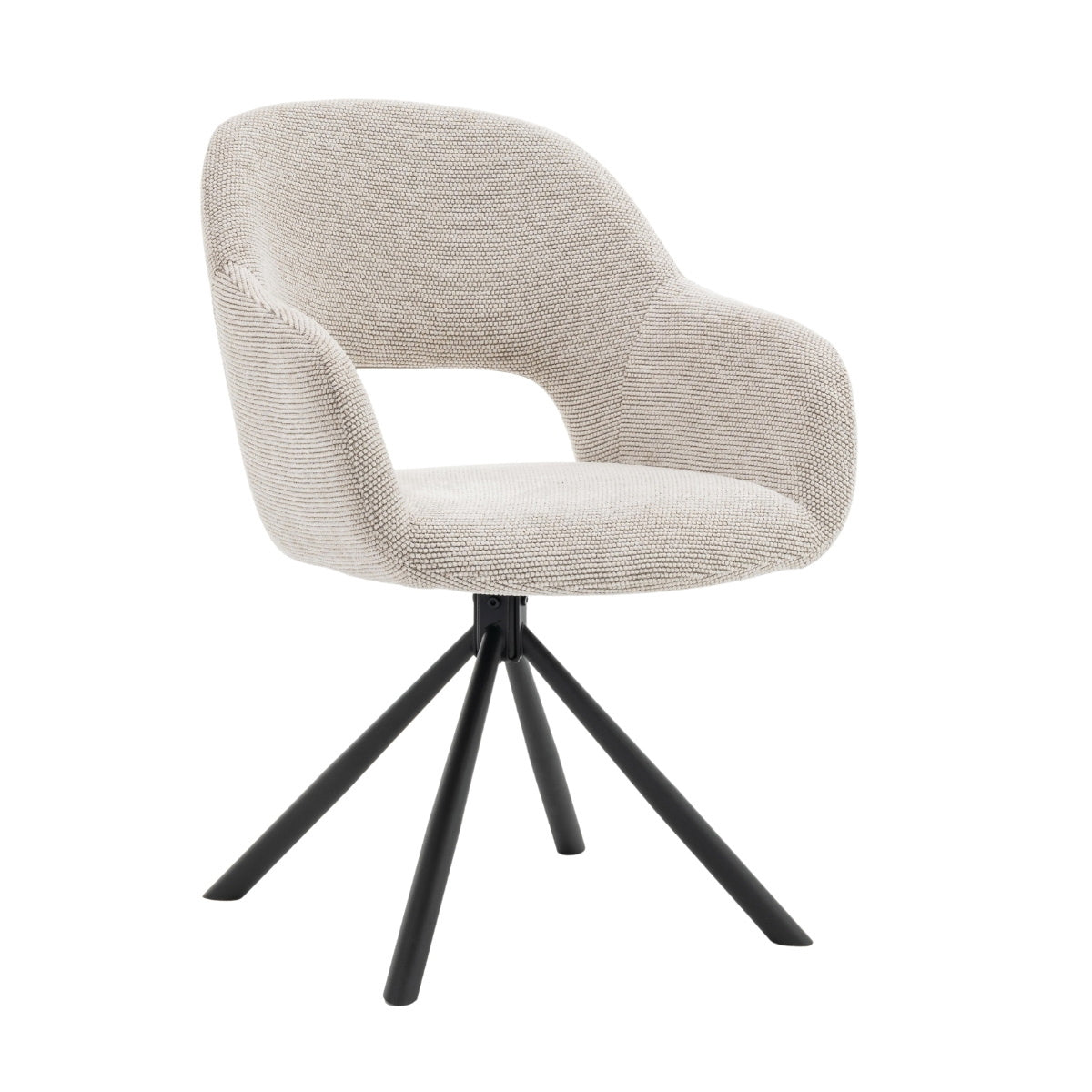 DÉJA Living Eetkamerstoel Livia - Beige - Draaibaar - Set van 2