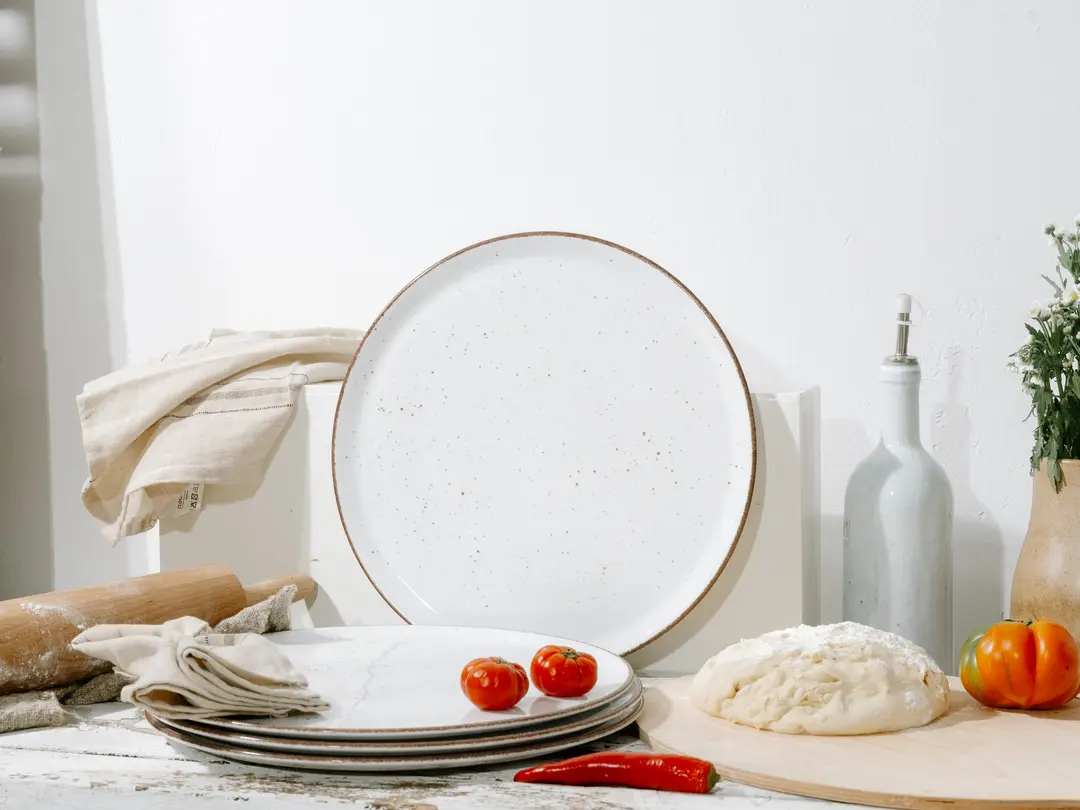 Pizzateller 4er-Set Vintage Nature