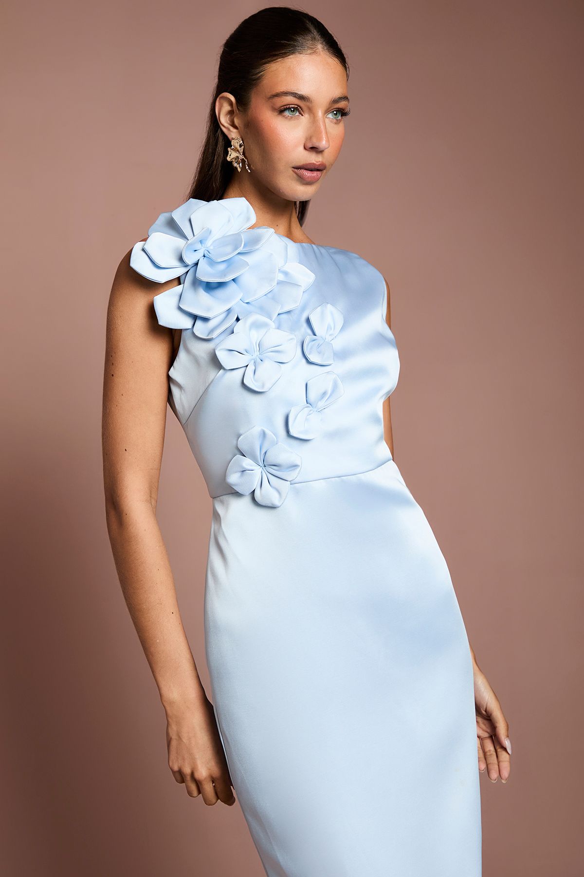 Coast Corsage Satin Pencil Dress