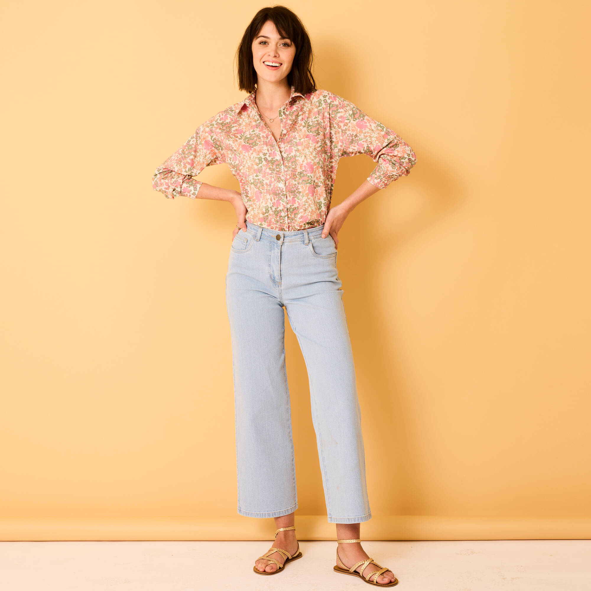 Chemise oversize imprimé fleuri