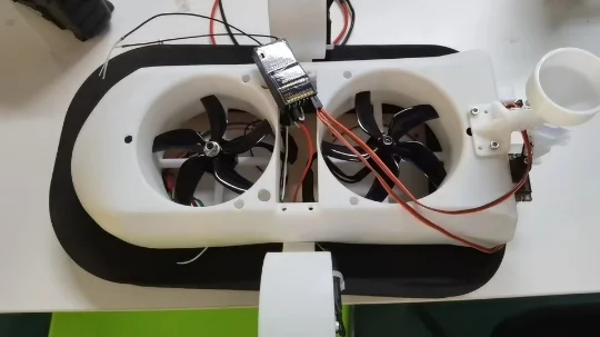 Levitation Hovercraft with SG90 Robot for Arduino Robot 3D Printing Open Source Levitation Boat Programmable Hovercraft Kit(Light green/CHINA)