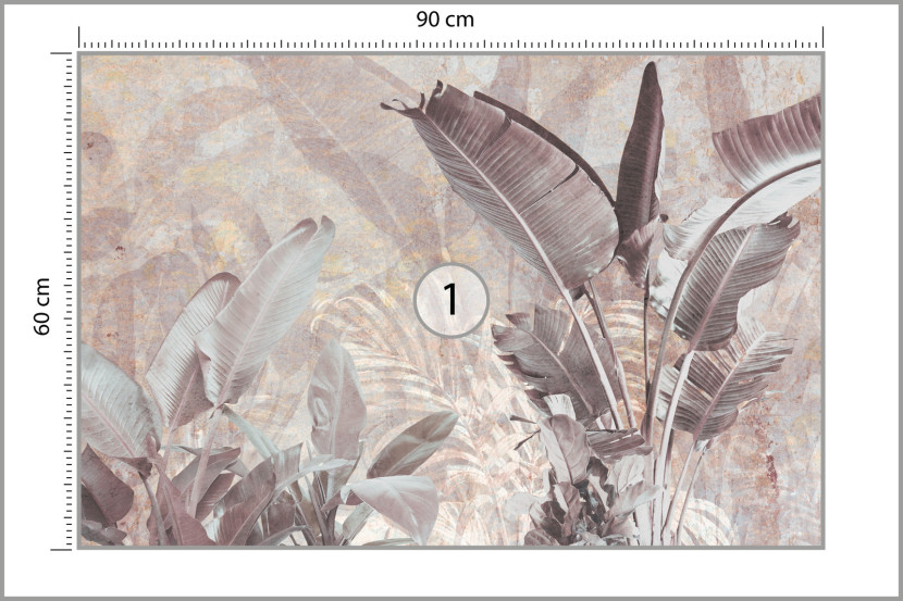 Fototapeta Egzotyczne Liście Bananowe 90x60cm