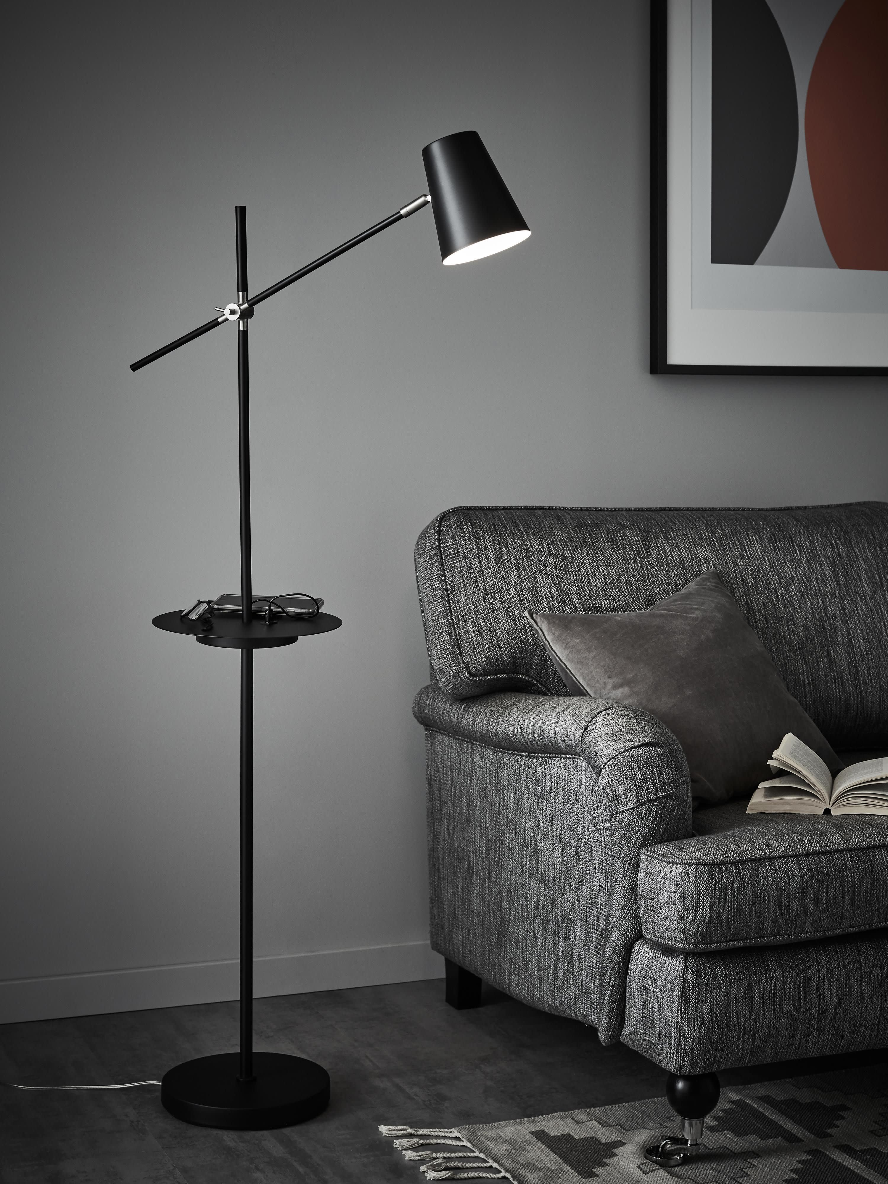 Leselampe Linear mit Ablage und Ladestation