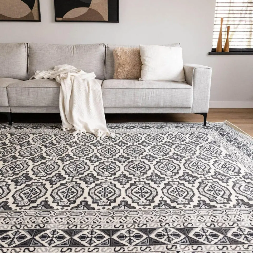 Interieur05 Vintage Vloerkleed Marad Grijs/Antraciet - 80 x 150 cm