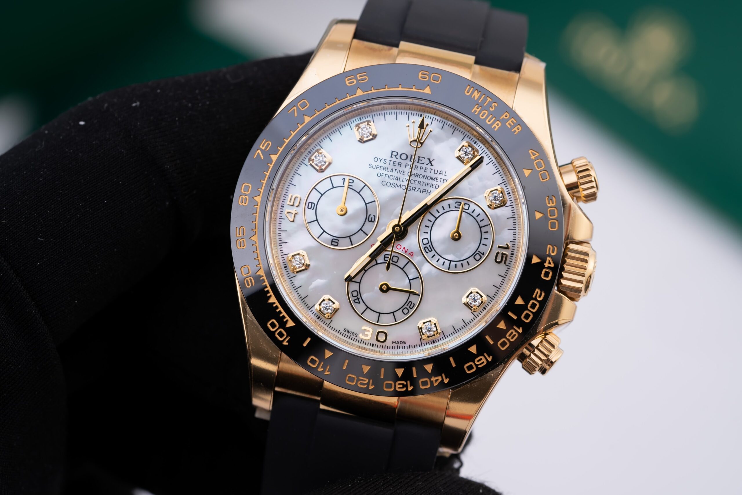 Rolex Daytona RG Plated MOP Dial With Diamonds 40mm Oysterflex Super Clone