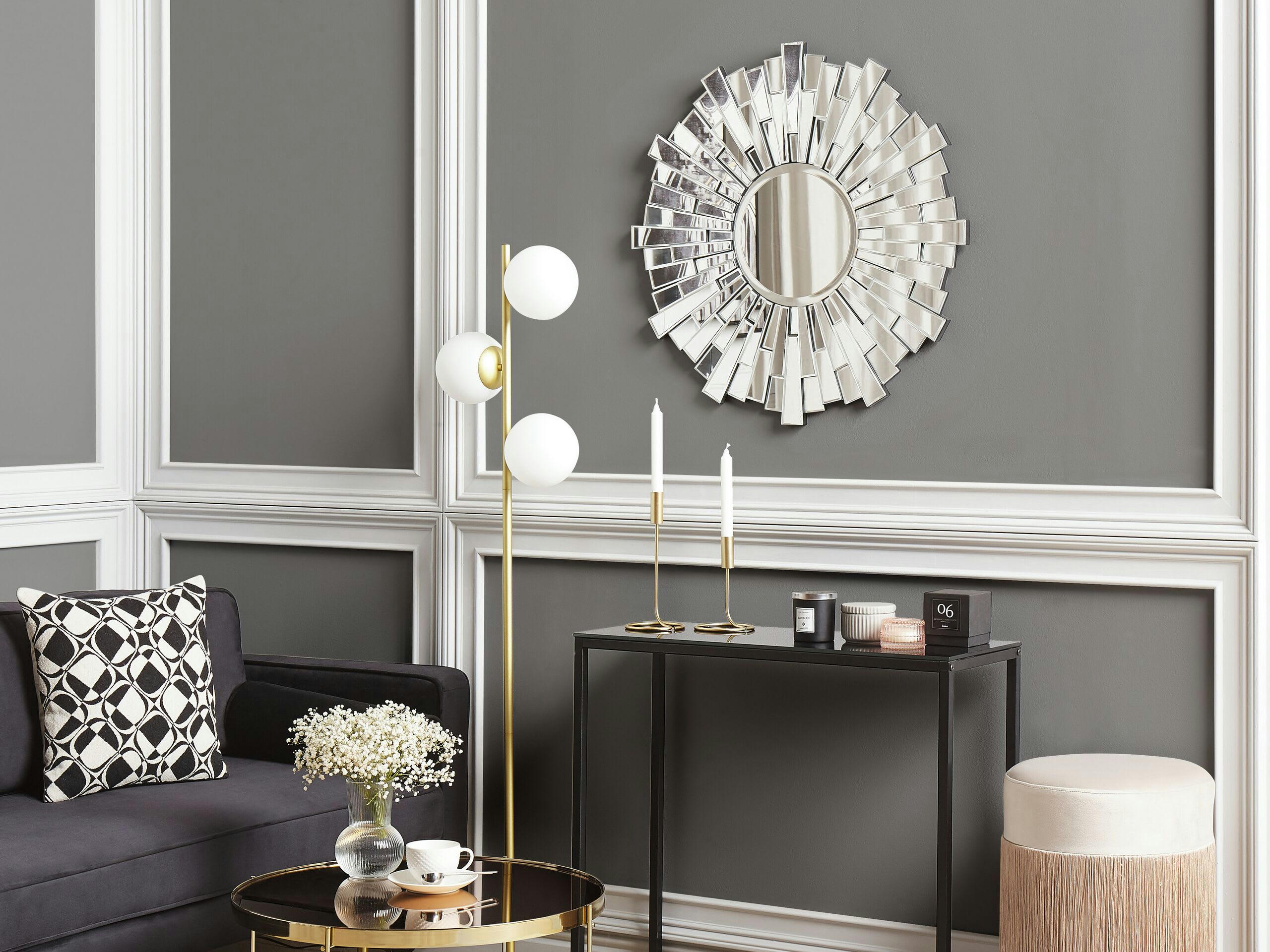 VIRE - Miroir en bois d'ingénierie argenté 70x70