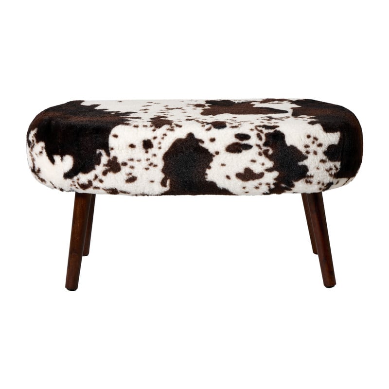 Bankje the cow - bruin/beige - 40x82x40 cm