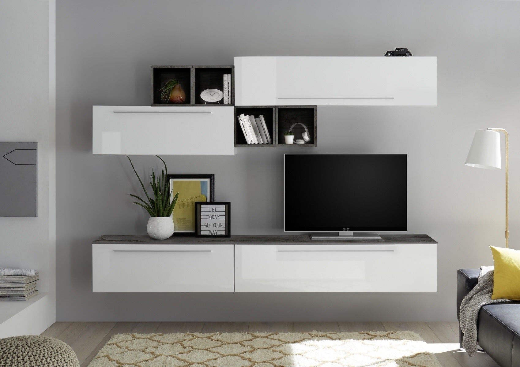 Benvenuto Design Infinity 95 cm Wandmeubel Handvat Onder