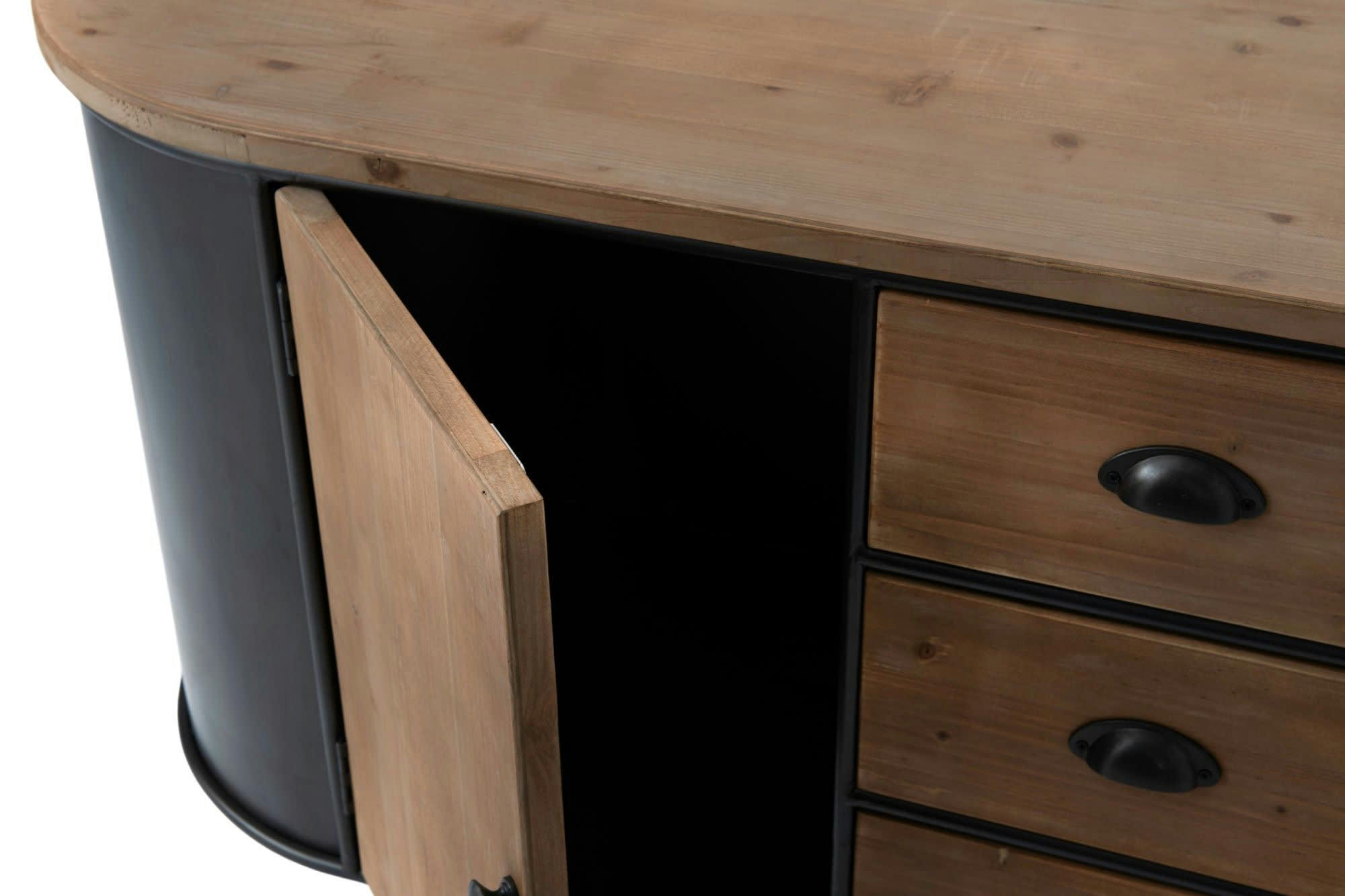 BILBAO - Buffet en bois et métal 2 portes et 3 tiroirs