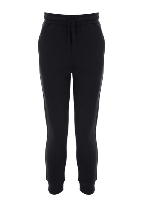 Older Boys Plain Black Joggers