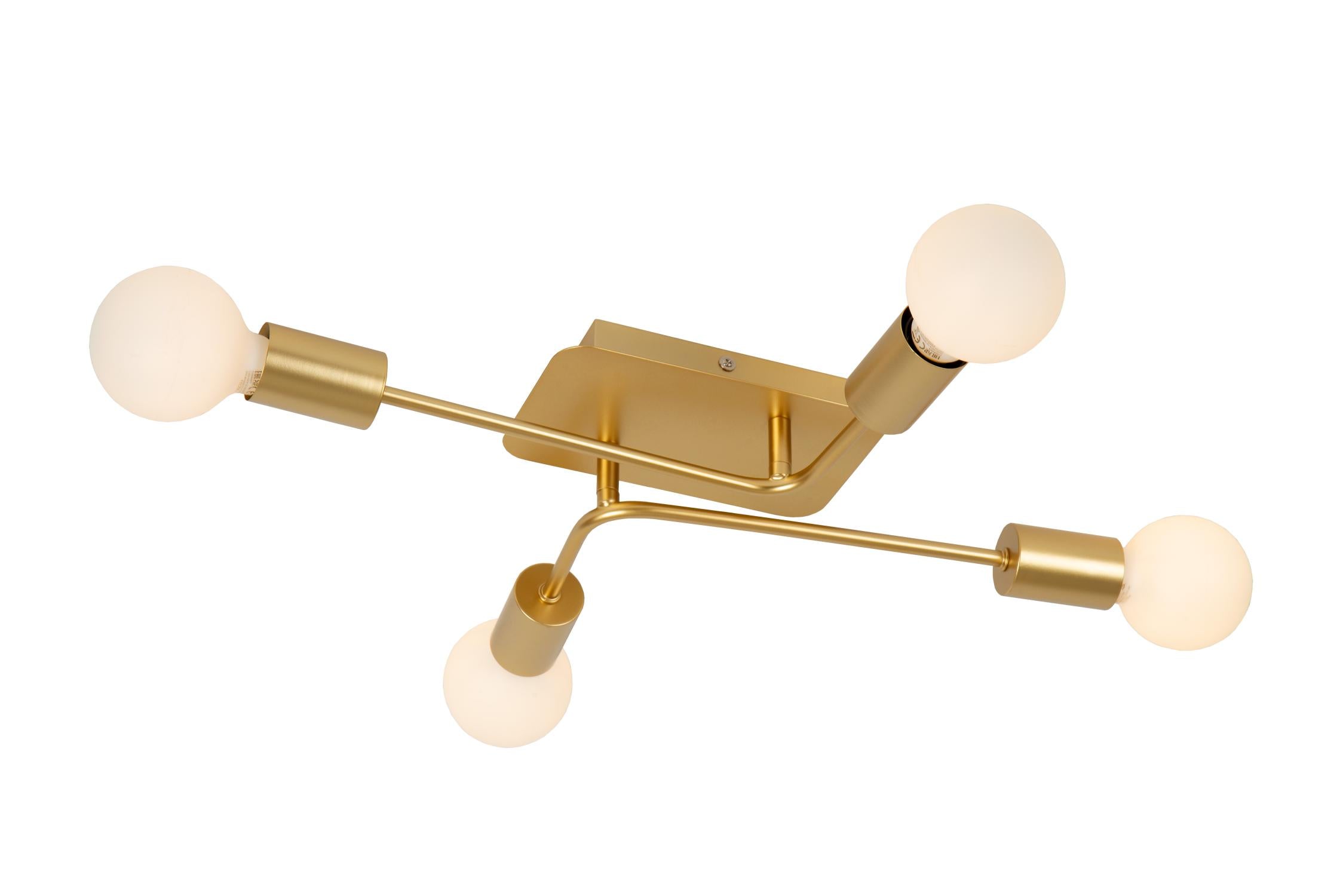Lucide LESTER Plafonnière - Mat Goud   Messing